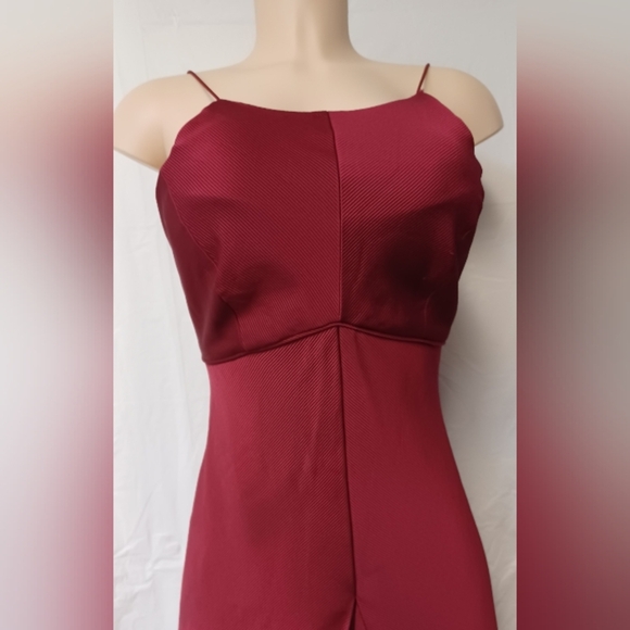 Aidan Mattox If Your Color Red This Aidan Mattox  Elegant Burgundy Evening Gown - Picture 2 of 9